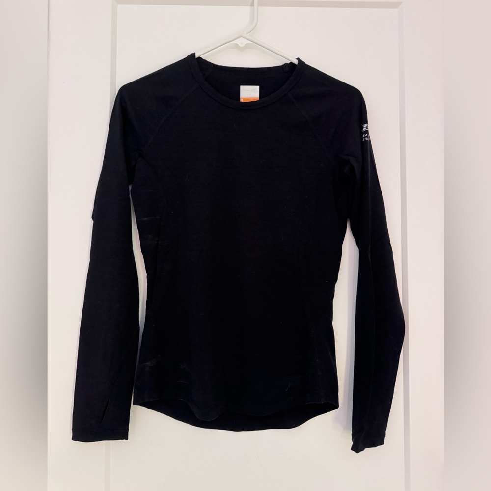 Women’s Icebreaker Black Merino Long Sleeve Base Layer Top